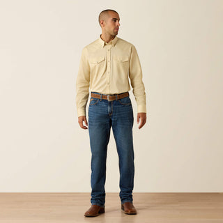 Camisa Ariat Lightweight Twill Classic Fit Creme Brulle Caballero