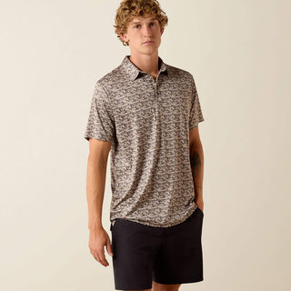 Playera Ariat Polo All Over Print Heathered Fitted Caballero