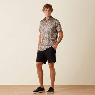 Playera Ariat Polo All Over Print Heathered Fitted Caballero