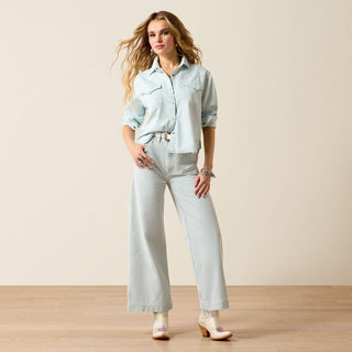 Camisa Ariat Asheville Snap Wash Indigo Dama