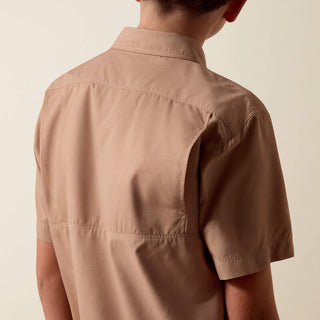 Camisa Ariat Printed VentTEK Outbound Classic Fit Khaki Niño