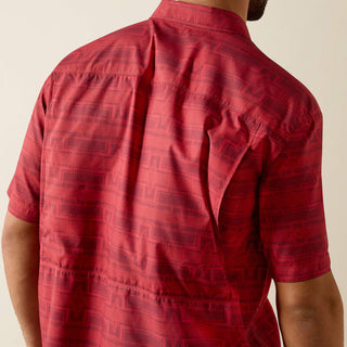 Camisa Ariat Printed VentTEK Outbound Classic Fit Red Caballero