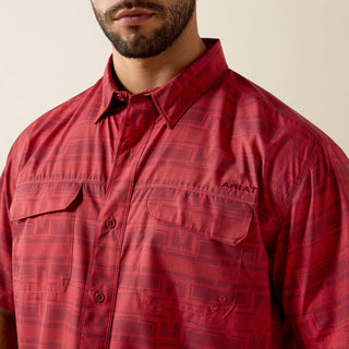 Camisa Ariat Printed VentTEK Outbound Classic Fit Red Caballero