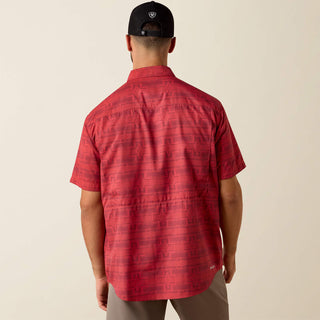 Camisa Ariat Printed VentTEK Outbound Classic Fit Red Caballero