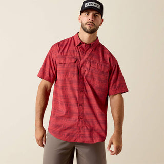Camisa Ariat Printed VentTEK Outbound Classic Fit Red Caballero