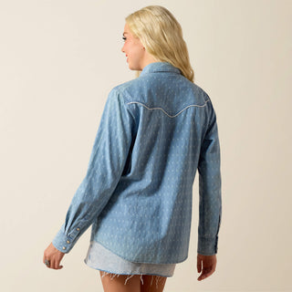 Camisa Ariat Jade Western Snap Chambray Dobby Dama