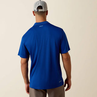 Playera Polo Ariat TEK Blue Quartz Caballero