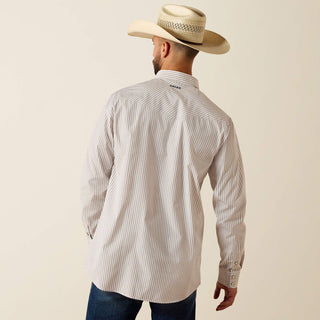 Camisa Ariat Pro Series Frasier Fitted Snap Roasted Cashew Stripe Caballero