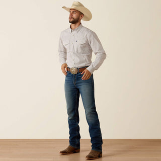 Camisa Ariat Pro Series Frasier Fitted Snap Roasted Cashew Stripe Caballero