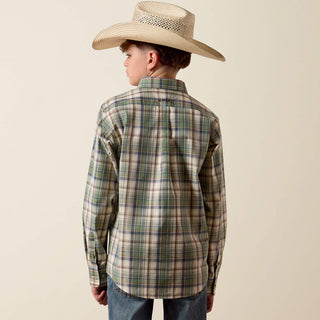 Camisa Pro Series Sebastian Bronce Green Plaid Niño