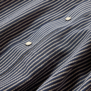 Camisa Ariat Retro Haywood Fitted Snap Ombre Blue Stripe Caballero