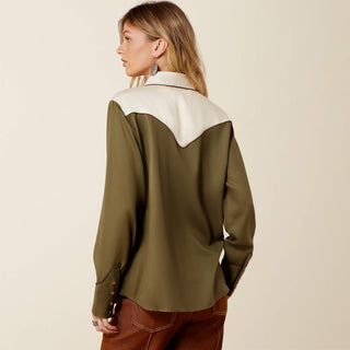 Camisa Ariat Bellamy Snap Ivi Green Dama