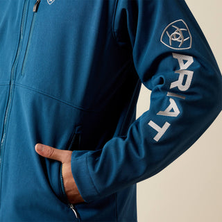 Chamarra Ariat Logo Softshell Legion Blue Heather Caballero