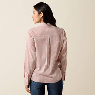 Camisa Ariat Everything Burnt Henna Stripe Dama
