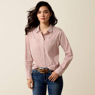 Camisa Ariat Everything Burnt Henna Stripe Dama