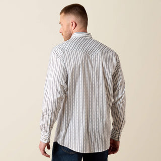 Camisa Ariat Everything Classic Fit Snap White Geo Stripe Caballero