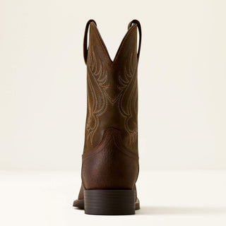 Bota Ariat Sport Riggs Waterproof Wide Square Toe Cowboy Cooper Kattle Espresso Tan Caballero