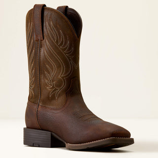 Bota Ariat Sport Riggs Waterproof Wide Square Toe Cowboy Cooper Kattle Espresso Tan Caballero