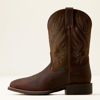Bota Ariat Sport Riggs Waterproof Wide Square Toe Cowboy Cooper Kattle Espresso Tan Caballero