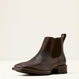 Botín Ariat Booker Chelsea Wide Square Toe Western Chocolate Chip Caballero