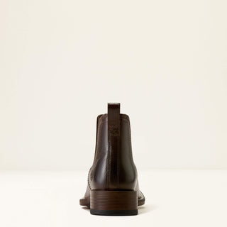 Botín Ariat Booker Chelsea Wide Square Toe Western Chocolate Chip Caballero