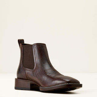 Botín Ariat Booker Chelsea Wide Square Toe Western Chocolate Chip Caballero