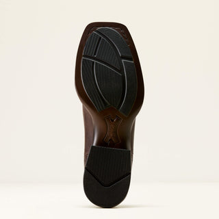 Botín Ariat Booker Chelsea Wide Square Toe Western Chocolate Chip Caballero