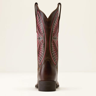 Bota Ariat Round Up Ruidoso Wide Square Toe Western Arizona Brown Dama