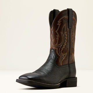 Bota Ariat Steadfast Wide Square Toe Cowboy Void Black Aged Peanut Caballero