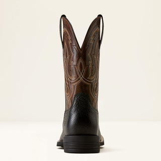 Bota Ariat Steadfast Wide Square Toe Cowboy Void Black Aged Peanut Caballero