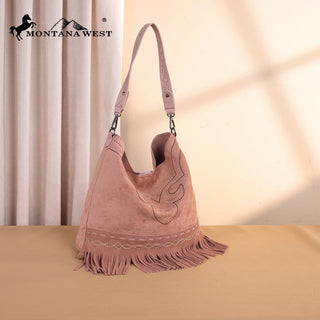 Bolso Montana West Flecos Rosa Dama