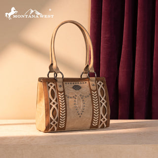 Bolso Montana West Bordado Tan Dama