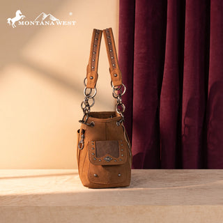 Bolso Montana West Bordado Café Dama