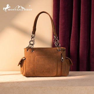 Bolso Montana West Bordado Café Dama