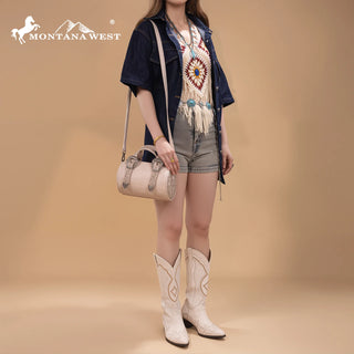 Bolso Montana West Cincelado Huso Dama