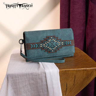 Cartera Trinity Ranch Azteca Turquesa Dama