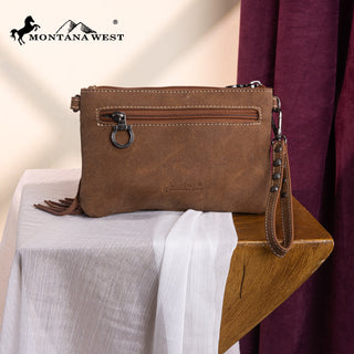 Bolso Montana West Flecos Marrón Dama
