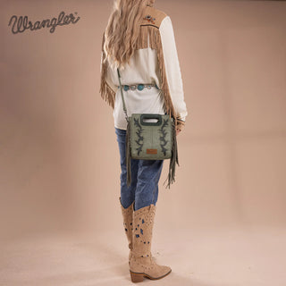 Bolso Wrangler Flecos Verde Dama