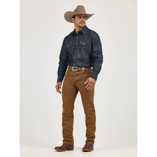 Jeans Wrangler Corte Vaquero Slim Fit Black Whiskey Caballero