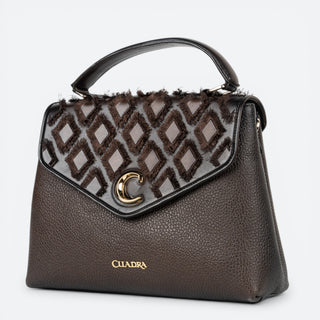 Bolso Cuadra Res Azteca Café Dama