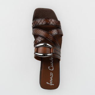 Sandalia Franco Cuadra Pitón Miel Dama