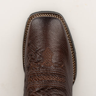 Bota Cuadra Panza de Avestruz Kango Tabaco Caballero