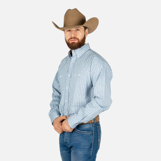 Camisa Wrangler George Strait Cielo Caballero