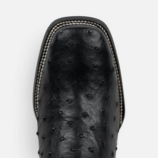 Bota Cuadra Avestruz Negro Caballero