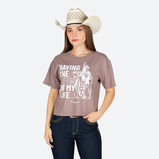 Blusa Kimes Ranch Of My Life Mocha Dama