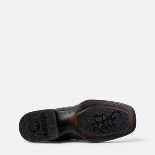 Bota Cuadra Avestruz Negro Caballero