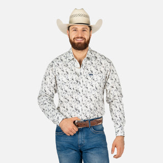 Camisa Wrangler Estampado Cráneo Caballero