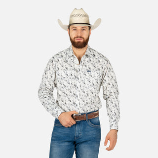 Camisa Wrangler Estampado Cráneo Caballero
