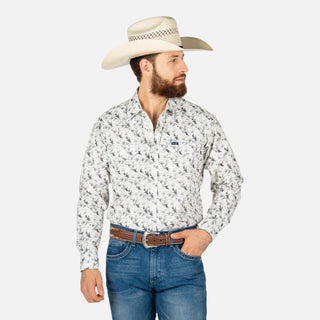Camisa Wrangler Estampado Cráneo Caballero