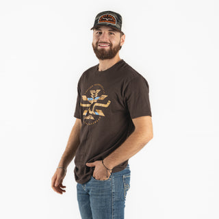 Playera Kimes Ranch Circular Serape Dark Chocolate Caballero